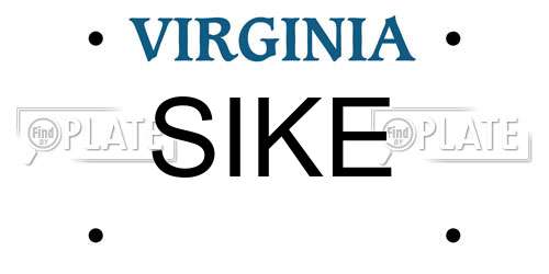 SIKE Virginia License Plate