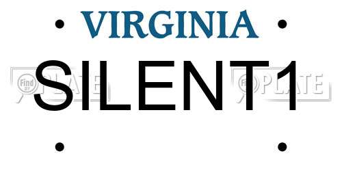 SILENT1 Virginia License Plate