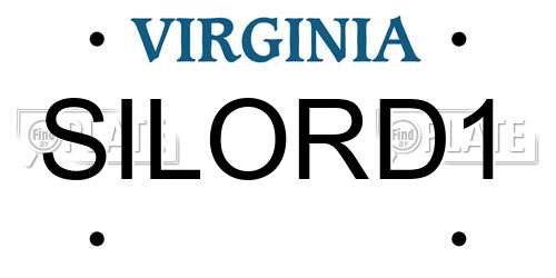 SILORD1 Virginia License Plate