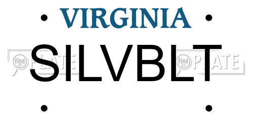 SILVBLT Virginia License Plate