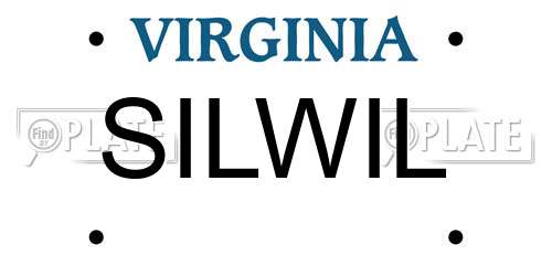 SILWIL Virginia License Plate