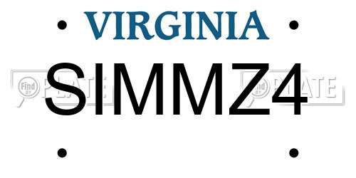 SIMMZ4 Virginia License Plate