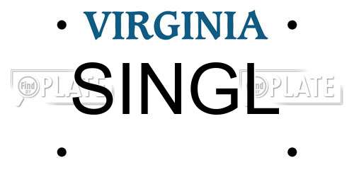 SINGL Virginia License Plate