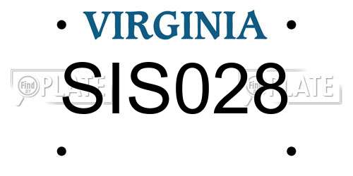 SIS028 Virginia License Plate