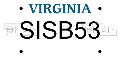 SISB53 Virginia License Plate