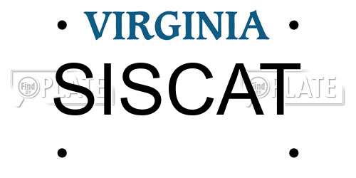 SISCAT Virginia License Plate
