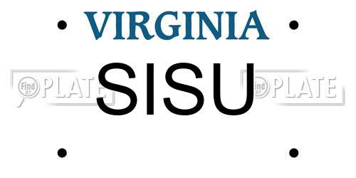 SISU Virginia License Plate