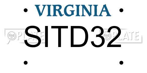 SITD32 Virginia License Plate