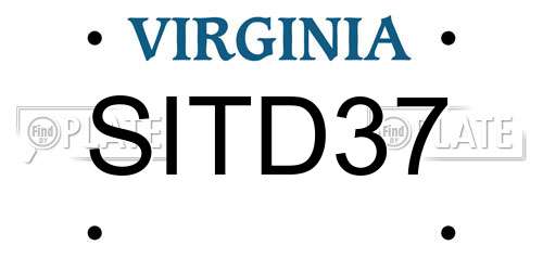 SITD37 Virginia License Plate