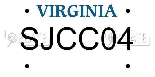 SJCC04 Virginia License Plate