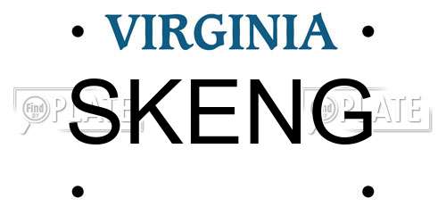 SKENG Virginia License Plate
