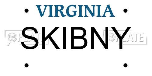 SKIBNY Virginia License Plate