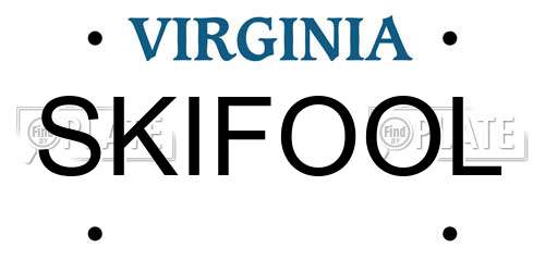 SKIFOOL Virginia License Plate