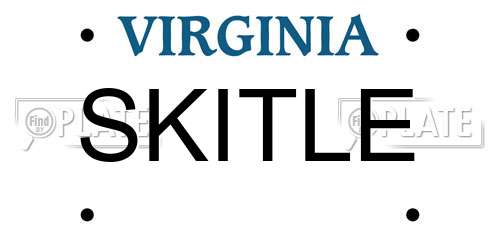 SKITLE Virginia License Plate