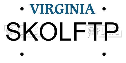 SKOLFTP Virginia License Plate