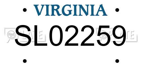 SL02259 Virginia License Plate