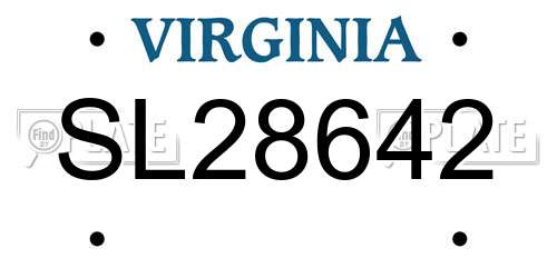 SL28642 Virginia License Plate