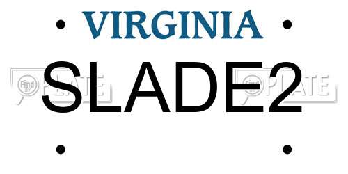 SLADE2 Virginia License Plate