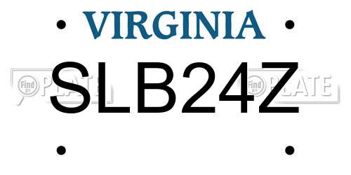 SLB24Z Virginia License Plate
