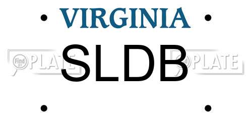 SLDB Virginia License Plate