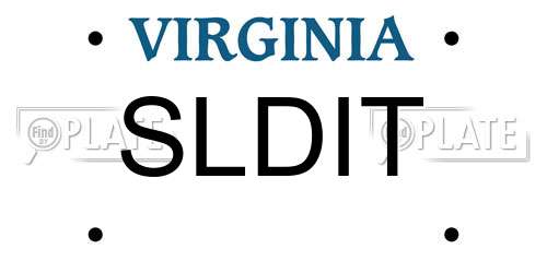 SLDIT Virginia License Plate