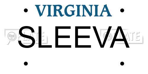 SLEEVA Virginia License Plate