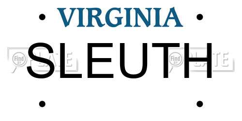 SLEUTH Virginia License Plate