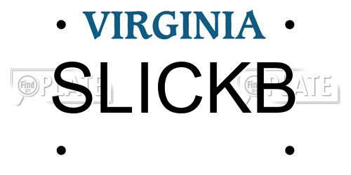 SLICKB Virginia License Plate