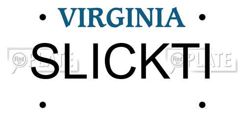 SLICKTI Virginia License Plate