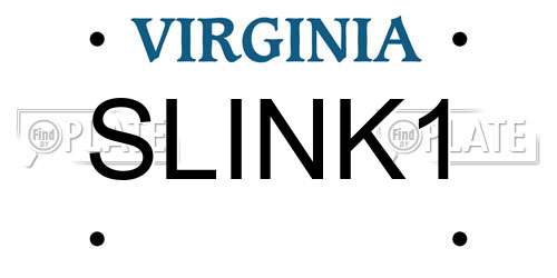 SLINK1 Virginia License Plate
