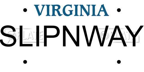 SLIPNWAY Virginia License Plate