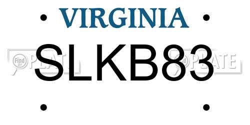 SLKB83 Virginia License Plate
