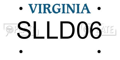 SLLD06 Virginia License Plate