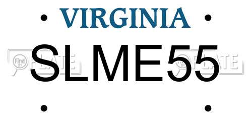 SLME55 Virginia License Plate