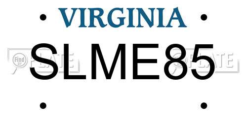 SLME85 Virginia License Plate