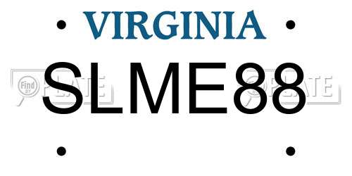SLME88 Virginia License Plate
