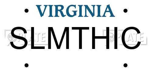 SLMTHIC Virginia License Plate