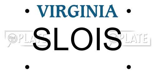 SLOIS Virginia License Plate