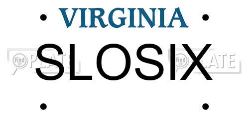 SLOSIX Virginia License Plate