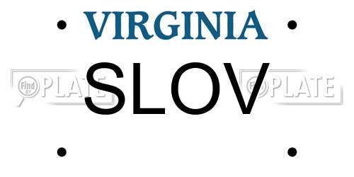 SLOV Virginia License Plate