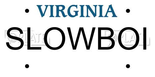 SLOWBOI Virginia License Plate