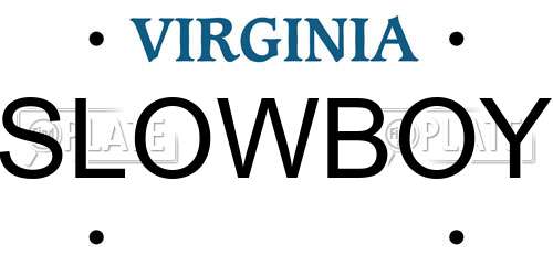 SLOWBOY Virginia License Plate