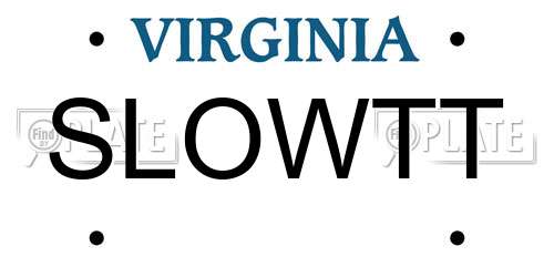 SLOWTT Virginia License Plate