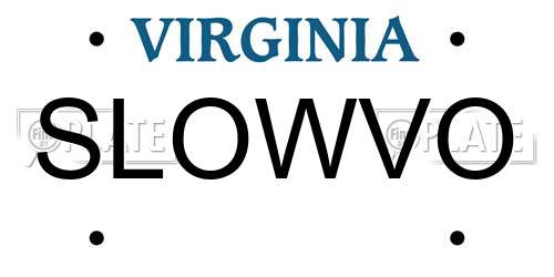 SLOWVO Virginia License Plate