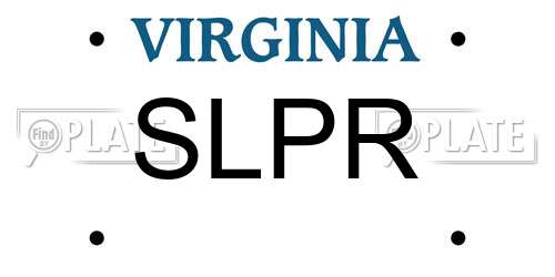 SLPR Virginia License Plate
