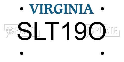 SLT19O Virginia License Plate