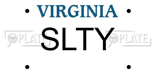 SLTY Virginia License Plate