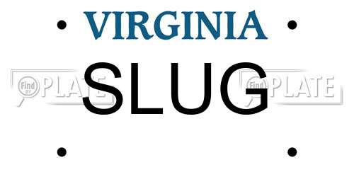 SLUG Virginia License Plate