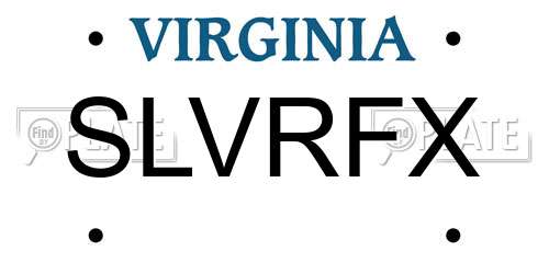 SLVRFX Virginia License Plate