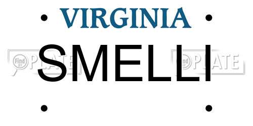 SMELLI Virginia License Plate